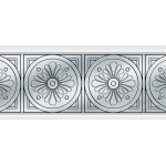 Декоративная горизонтальная вставка "Византия" для отделки профиля душевой кабины Диана 1 Radomir.