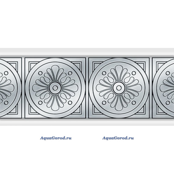 Декоративная горизонтальная вставка "Византия" для отделки профиля душевой кабины Диана 3 Radomir.