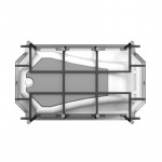 Ванна акриловая Fra Grande Эстелона 190х110 с комплектом панелей и гидромассажем, бронза 4-01-4-0-5-409