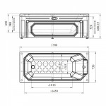 Панель торцевая для ванны Radomir Уэльс правая с ложементами под декор 1-31-0-2-0-115