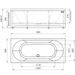 Панель фронтальная для ванн Radomir Вальс Макси 180х80 см, съемная 1-21-0-0-0-188