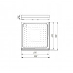Акриловый поддон к душевому ограждению Radomir Дрим 90 квадратный 1-11-0-0-0-118