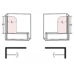 Душевое поворотное ограждение для прямоугольных ванн Radomir 140х70 левое 1-10-0-1-0-100