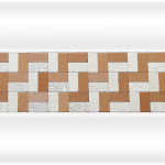 Декоративная отделка торцевой панели к ванне Fra Grande Русильон вертикальной вставкой "Арт-мозаика" 4-232-0-0-0-424
