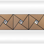 Декоративная отделка торцевой панели к ванне Fra Grande Русильон вертикальной вставкой "Арт-мозаика" 4-232-0-0-0-424
