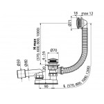 Сифон для ванны AlcaPlast A504CKM