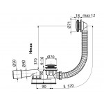 Сифон для ванны AlcaPlast A507CKM