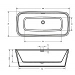 Ванна акриловая Riho Admire FS 180x84 см