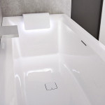 Ванна акриловая Riho Still Square 170x75 см светодиоды и подголовник справа в комплекте BR0200500K00130