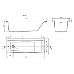 Ванна акриловая Santek Санторини 170х70 белая 1WH302487