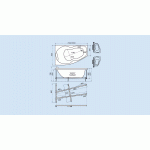 Ванна акриловая Triton Лайма 160х95 см правая в комплекте с каркасом