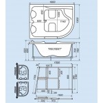 Ванна акриловая Triton Респект 180х130 см левая в комплекте с каркасом