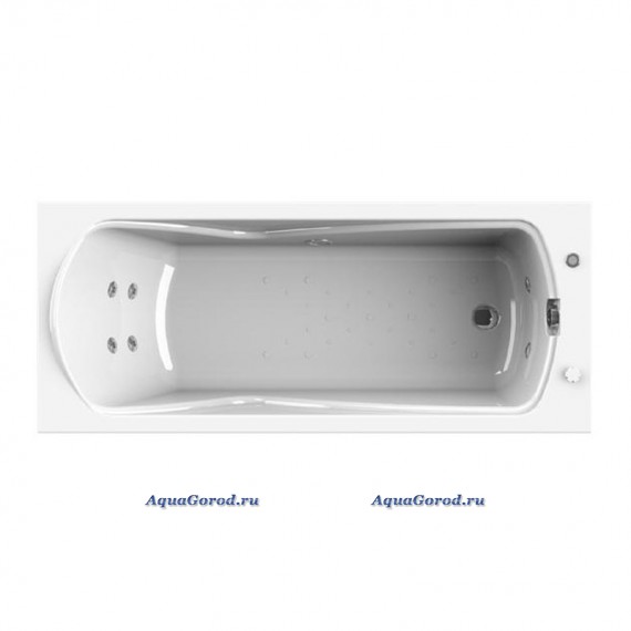 Ванна акриловая с гидромассажем Vannesa Massage Сильвия 167х70 см форсунки Chrome