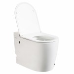 Унитаз приставной Abber Bequem вертикальный выпуск с импульсным смывом сиденье микролифт белый AC1114P Унитаз приставной Abber Bequem вертикальный выпуск с импульсным смывом сиденье микролифт белый AC1114P