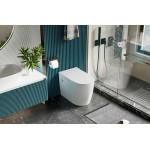 Унитаз приставной Abber Bequem вертикальный выпуск с импульсным смывом сиденье микролифт белый AC1114P Унитаз приставной Abber Bequem вертикальный выпуск с импульсным смывом сиденье микролифт белый AC1114P