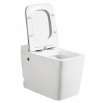 Унитаз приставной Abber Rechteck вертикальный выпуск с импульсным смывом сиденье микролифт белый AC1212P Унитаз приставной Abber Rechteck вертикальный выпуск с импульсным смывом сиденье микролифт белый AC1212P