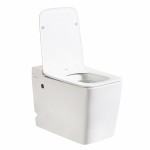 Унитаз приставной Abber Rechteck вертикальный выпуск с импульсным смывом сиденье микролифт белый AC1212P Унитаз приставной Abber Rechteck вертикальный выпуск с импульсным смывом сиденье микролифт белый AC1212P