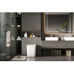 Унитаз приставной Abber Rechteck вертикальный выпуск с импульсным смывом сиденье микролифт белый AC1212P Унитаз приставной Abber Rechteck вертикальный выпуск с импульсным смывом сиденье микролифт белый AC1212P