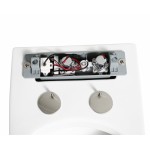 Унитаз приставной Abber Rechteck вертикальный выпуск с импульсным смывом сиденье микролифт белый AC1212P Унитаз приставной Abber Rechteck вертикальный выпуск с импульсным смывом сиденье микролифт белый AC1212P