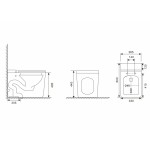 Унитаз приставной Abber Rechteck вертикальный выпуск с импульсным смывом сиденье микролифт белый AC1212P Унитаз приставной Abber Rechteck вертикальный выпуск с импульсным смывом сиденье микролифт белый AC1212P