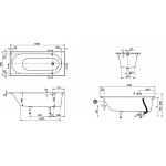 Ванна акриловая Villeroy & Boch Oberon UBQ180OBE2V-01 alpin 180х80