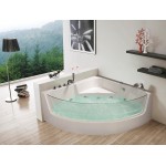 Ванна акриловая Weltwasser HB Constance WT 150х150х59 с гидромассажем и прозрачной стенкой белая 10000005695