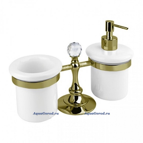 Держатель стакана и дозатора для жидкого мыла Cezares Olimp настольные бронза ручки Swarovski OLIMP-TDT-02-Sw Держатель стакана и дозатора для жидкого мыла Cezares Olimp настольные бронза ручки Swarovski OLIMP-TDT-02-Sw