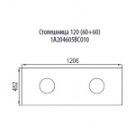 Столешница Акватон 120 (60+60) 1A204605BC010