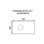 Столешница Акватон 80 (60+20) 1A204205BC010