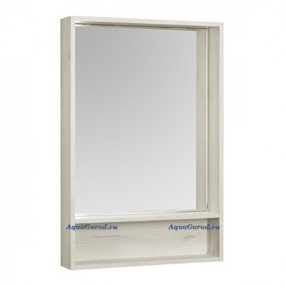 Зеркало-шкаф Акватон Флай 60 см дуб крафт белый 1A237602FA860