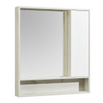 Зеркало-шкаф Акватон Флай 80 см дуб крафт белый 1A237702FAX10