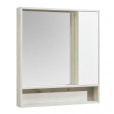 Зеркало-шкаф Aquaton Флай 80 см дуб крафт белый 1A237702FAX10