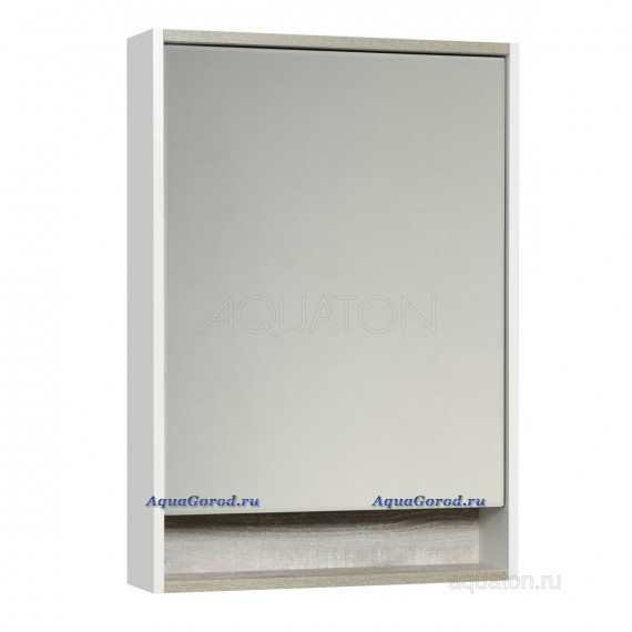 Зеркало-шкаф Акватон Капри 60 см с подсветкой бетон пайн 1A230302KPDA0