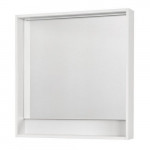 Зеркало Акватон Капри 80 см с подсветкой белое 1A230402KP010