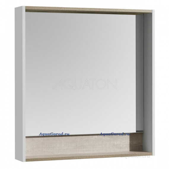 Зеркало Акватон Капри 80 см с подсветкой бетон пайн 1A230402KPDA0