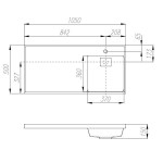 Раковина Акватон Лондри 105 белая 1A72223KLH010