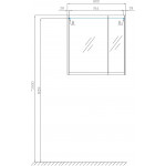 Зеркало-шкаф Aquaton Нортон 80 1A249202NT010
