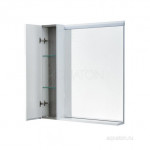 Зеркало-шкаф Акватон Рене 80 см с подсветкой белый грецкий орех 1A222502NRC80
