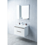 Зеркало-шкаф Акватон Рене 80 см с подсветкой белый грецкий орех 1A222502NRC80
