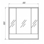 Зеркало-шкаф Акватон Рико 80 см 1A215302RIB90