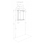 Зеркало-шкаф Aquaton Ронда 60 дуб Сомерсет 1A205102RSC2L