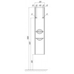 Шкаф-колонна Акватон Сильва 32 см подвесной левый дуб фьорд 1A215603SIW6L