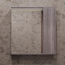 Зеркало-шкаф Aquaton Стоун 80 см с подсветкой грецкий орех 1A228302SXC80