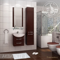 Мебель для ванной комнаты Aquaton Ария 50 М коричневый