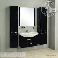 Мебель для ванной комнаты Aquaton Ария 80 М черный