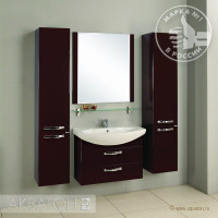 Мебель для ванной комнаты Aquaton Ария 80 М коричневый