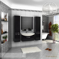 Мебель для ванной комнаты Aquaton Ария 80 черный