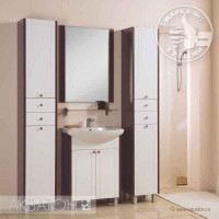 Мебель для ванной комнаты Aquaton Альпина 65 белый глянец-венге