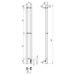 Полотенцесушитель электрический Point Деметра PN12812 П3 80x1200 диммер справа, хром