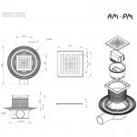 Душевой трап AM.PM MasterFlow черный матовый W01BD-P11-010-01BM Душевой трап AM.PM MasterFlow черный матовый W01BD-P11-010-01BM
